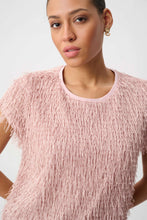Load image into Gallery viewer, Joseph Ribkoff Novelty Fringe Top 264208 - Soft Blush

