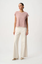 Load image into Gallery viewer, Joseph Ribkoff Novelty Fringe Top 264208 - Soft Blush
