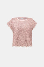 Load image into Gallery viewer, Joseph Ribkoff Novelty Fringe Top 264208 - Soft Blush
