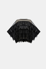 Load image into Gallery viewer, Joseph Ribkoff Crystal Organza Novelty Top 264941 - Black
