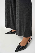 Load image into Gallery viewer, Joseph Ribkoff Lurex Wide Leg Pant 264942 - Black Silver
