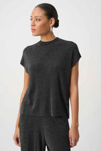 Load image into Gallery viewer, Joseph Ribkoff Mock Neck Lurex Sweater 264943 - Black Silver
