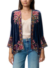 Load image into Gallery viewer, Johnny Was Joanna Velvet Bolero J44825-3DJ - Denim Blue
