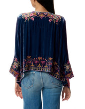 Load image into Gallery viewer, Johnny Was Joanna Velvet Bolero J44825-3DJ - Denim Blue
