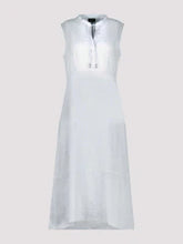 Load image into Gallery viewer, Monari Sky Blue Linen Maxi Dress
