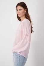 Load image into Gallery viewer, Monari Flocked Blouse in Flamingo
