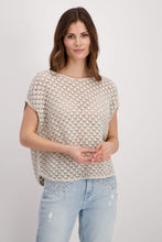 Load image into Gallery viewer, Monari Sweater Ajour And Jewellery Top - Light Sand
