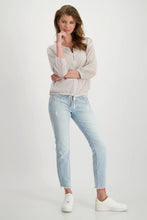 Load image into Gallery viewer, Monari Lurex Jacket Cardigan - Light Sand
