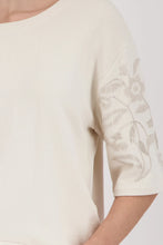 Load image into Gallery viewer, Monari Embroidery Jersey Top 410257 - Beige
