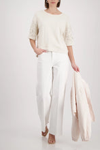 Load image into Gallery viewer, Monari Embroidery Jersey Top 410257 - Beige
