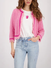 Load image into Gallery viewer, Monari Tweed Knit Jacket 410386 - Flower Pink
