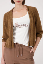 Load image into Gallery viewer, Monari Sequin Mesh Lined Tee 410724 - Mocca
