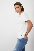 Load image into Gallery viewer, Monari Stand up Collar Top - Off White
