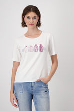 Load image into Gallery viewer, Monari Bottle Print Tee Shirt 409388 Off White
