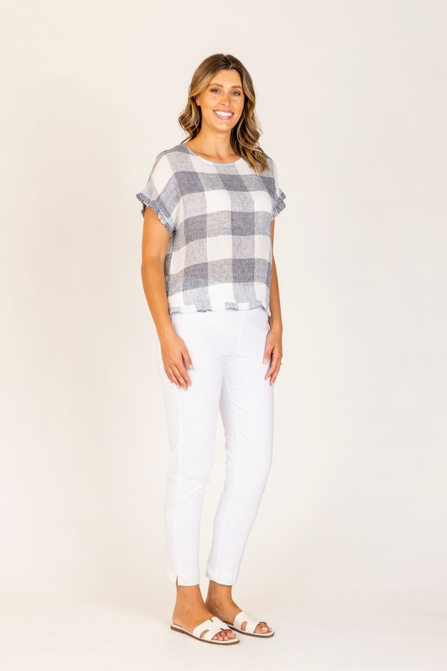 Maglia Lauren Frill S545NS - Navy Stripe