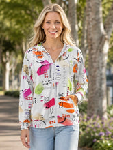 Load image into Gallery viewer, Kleio Artful Summer Jacket 61560 - White and Colourful
