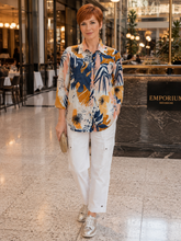Load image into Gallery viewer, Kleio Beige Floral Shirt 46942 - Floral Multi
