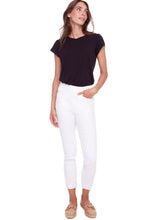 Load image into Gallery viewer, UP Pants Solid Back-Slit Techno Ankle Pant - White
