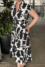 Load image into Gallery viewer, Foil Sew Chic Dress - Black and White
