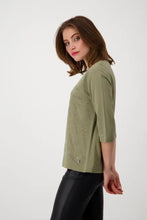 Load image into Gallery viewer, Monari Round Neck Top 808096GT - Green Tea
