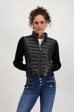 Load image into Gallery viewer, Monari Lightweight Puffer with Knit Sleeves 808272 - Black
