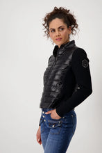 Load image into Gallery viewer, Monari Lightweight Puffer with Knit Sleeves 808272 - Black
