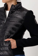 Load image into Gallery viewer, Monari Lightweight Puffer with Knit Sleeves 808272 - Black
