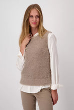Load image into Gallery viewer, Monari  Milk Chocolate Knit Vest 808454
