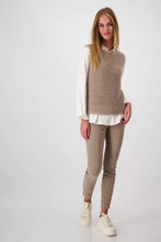 Load image into Gallery viewer, Monari  Milk Chocolate Knit Vest 808454

