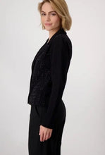 Load image into Gallery viewer, Monari Tailored Jacket with Rhinestone Front 808470 - Black
