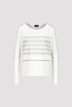 Load image into Gallery viewer, Monari Off White Semi Striped Tee  808527

