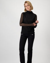 Load image into Gallery viewer, Monari Schwarz Sparkle Splattered T Shirt 808538 - Black
