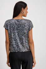 Load image into Gallery viewer, Monari Let&#39;s Celebrate Sequin Top 808602 - Black
