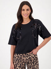 Load image into Gallery viewer, Monari Sequin Top 808873 - Black
