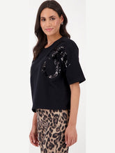 Load image into Gallery viewer, Monari Sequin Top 808873 - Black
