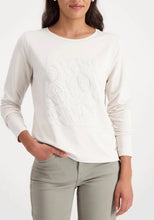Load image into Gallery viewer, Monari Sequin Tee 809386 - Pearl French Vanilla
