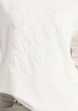 Load image into Gallery viewer, Monari Sequin Tee 809386 - Pearl French Vanilla
