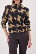 Load image into Gallery viewer, Monari Houndstooth Cardi Jacket 809540 - Anthra
