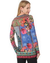 Load image into Gallery viewer, Johnny Was Janie Favourite Long Sleeve Crew Neck T11524-9 - Grand Canal Scarf Print
