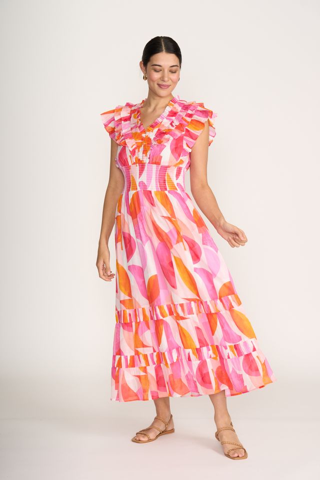 Foil Best Odds Dress CFO8202 - Feeling Peachy