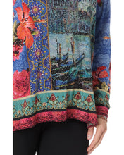 Load image into Gallery viewer, Johnny Was Janie Favourite Long Sleeve Crew Neck T11524-9 - Grand Canal Scarf Print
