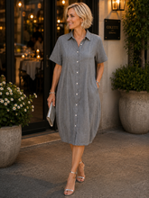 Load image into Gallery viewer, Lauren Stamford Dress 6ABIS - Biscuit Grey
