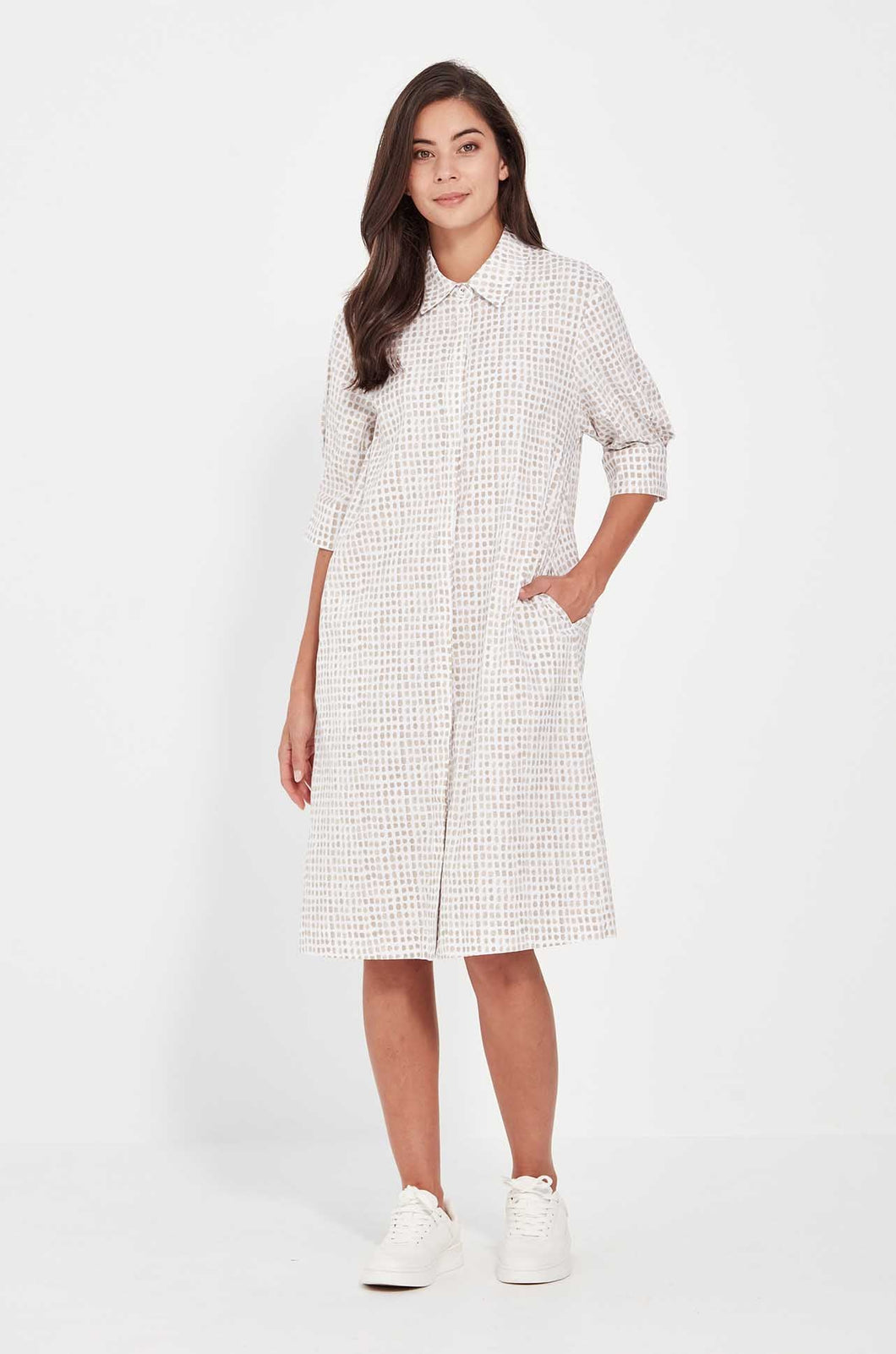 Verge Acrobat Tile Dress 9927LW - Bark Print