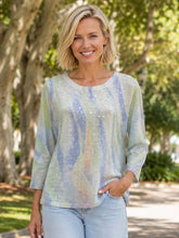 Load image into Gallery viewer, Evidence Summer Breeze Knit Top 95219 - Green Combo
