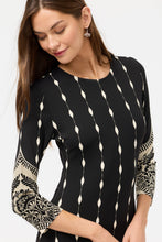 Load image into Gallery viewer, Johnny Was Bellamy Midi Dress L33425 - Black Cream
