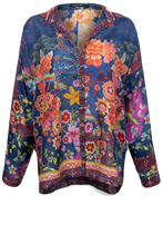 Load image into Gallery viewer, Johnny Was Audrey Oversized Blouse C18324-E - Dreamer Blue
