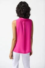 Load image into Gallery viewer, Joseph Ribkoff Draped Neck Sleeveless Top - Ultra Pink
