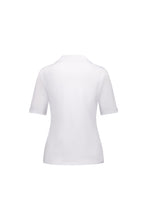 Load image into Gallery viewer, Vassalli Collared Polo with Sleeve Cuff Detail - White
