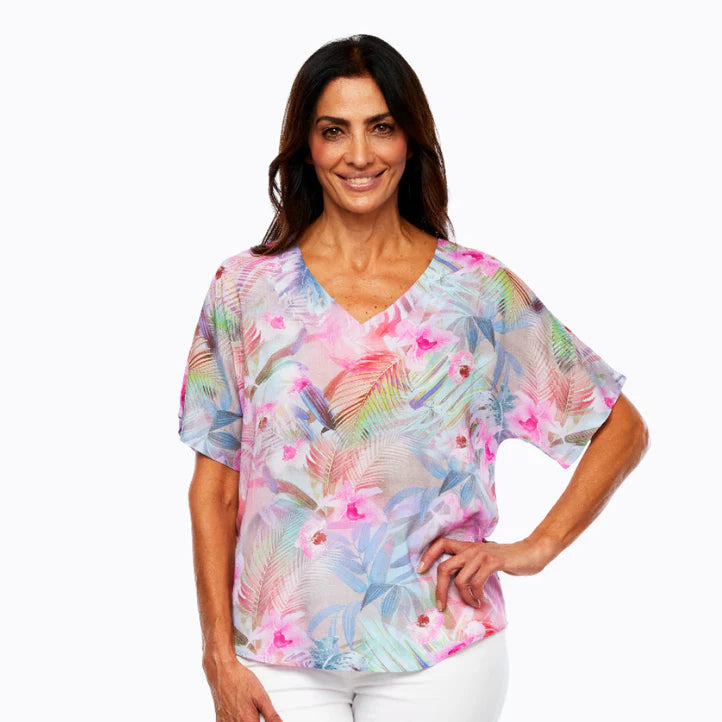 Claire Powell V Neck Easy Fit Top - Singapore