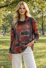Load image into Gallery viewer, Renoma Erica Burnout Top 2705 - Multi
